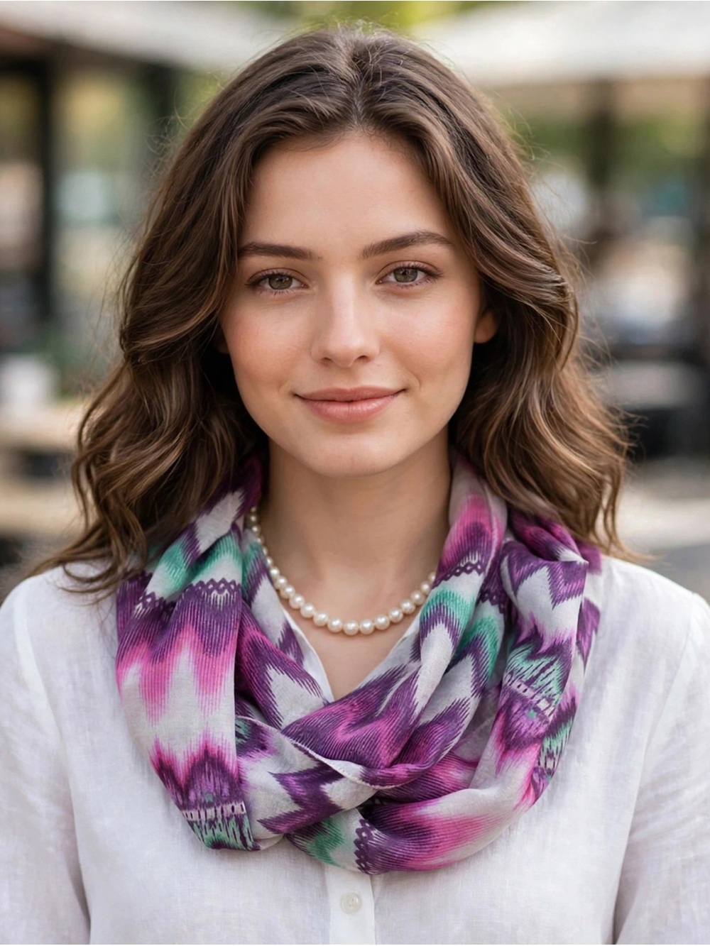 Sheer Multicolor Infinity Scarf